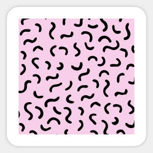 Fancy line pattern pink Sticker